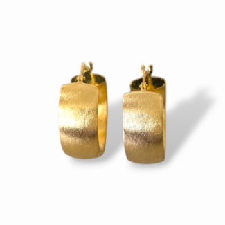 Сребърни обеци Golden Satin Hoops