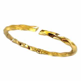 Сребърна гривна Golden Twisted Edge