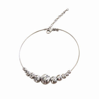 Сребърна гривна Silver Textured Symphony