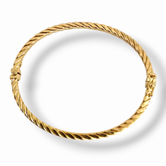 Сребърна гривна Golden Twist Classic