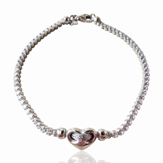 Сребърна гривна Silver Heart Sparkle