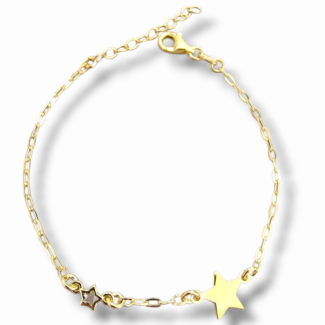 Сребърна гривна Golden Star Harmony