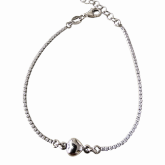 Сребърна гривна Silver Heart Sparkle