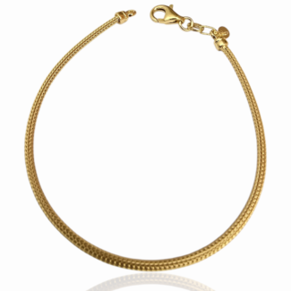 Сребърна гривна Golden Snake Elegance