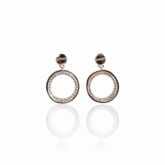 Сребърни обеци Silver Circle Elegance