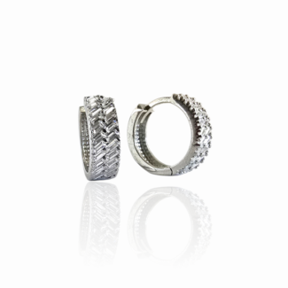 Сребърни обеци Silver Italian Sparkle Hoops