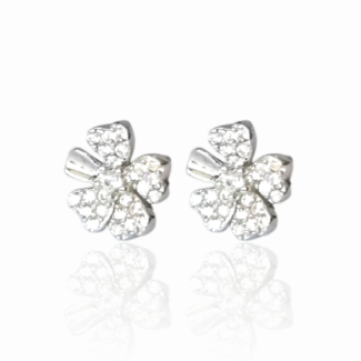 Сребърни обеци Silver Clover Spark