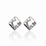 Сребърни обеци Silver Square Spark