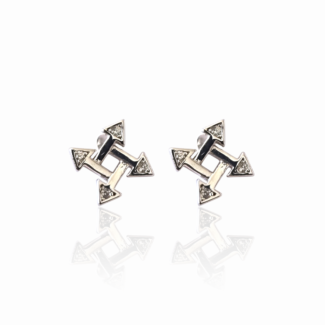 Сребърни обеци Silver Arrow Cross