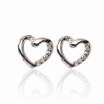 Сребърни обеци Silver Heart Curve