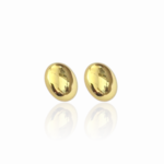 Сребърни обеци Golden Oval Mirror