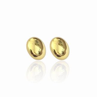 Сребърни обеци Golden Oval Mirror