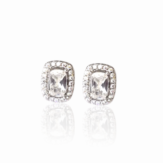 Сребърни обеци Silver Radiant Cushion