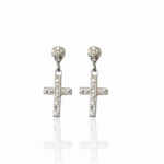 Сребърни обеци Silver Cross Drop Shine