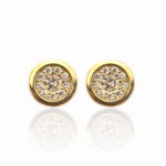 Сребърни обеци Golden Circle Glow