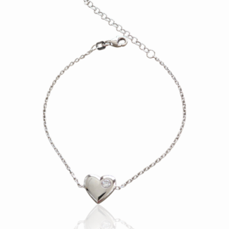 Сребърна гривна Silver Heart Accent