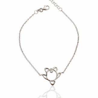 Сребърна гривна Silver Heart Outline