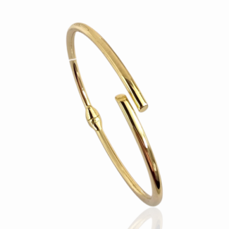 Сребърна гривна Golden Open Minimal Bangle