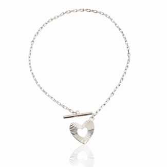Сребърна гривна Silver Heart Lock Shine