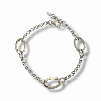 Сребърна гривна Silver Mixed Link Chain