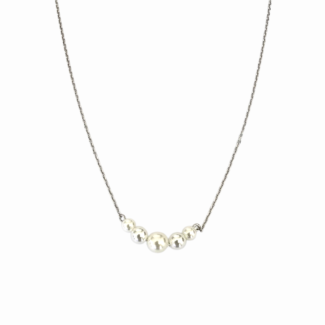 Сребърно колие Silver Pearl Line