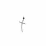 Сребърна висулка Curved Cross Spark