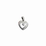 Сребърна висулка Double Heart Spark