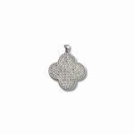 Сребърна висулка Clover Pavé