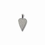 Сребърна висулка Heart Pavé Drop