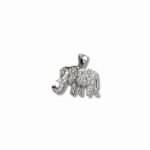 Сребърна висулка Elephant Pavé