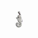 Сребърна висулка Seahorse Pavé