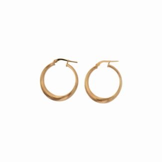 Сребърни обеци Golden Triple Line Hoops