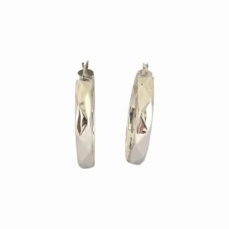 Сребърни обеци Large Mirror Hoops